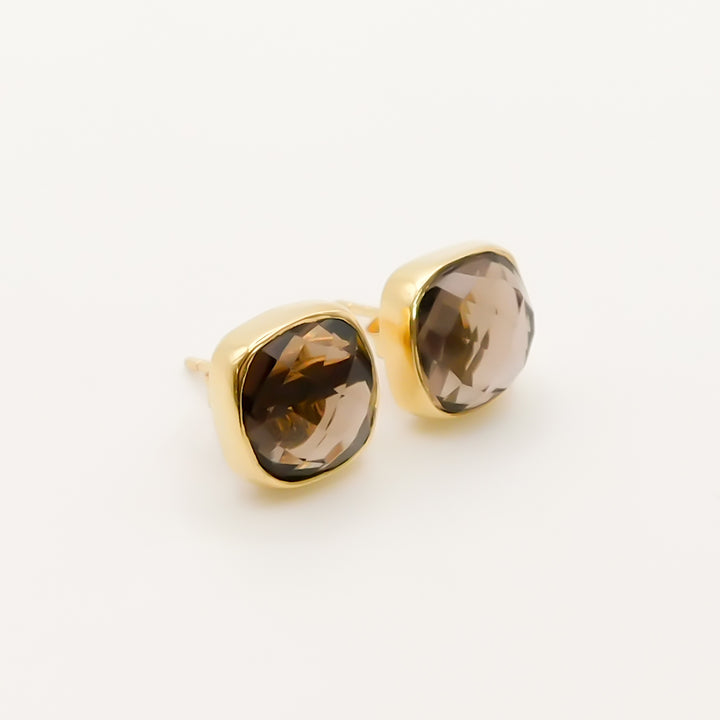 Flash Sale, Sterling Silver Semi-Precious Stone Earrings, Gold