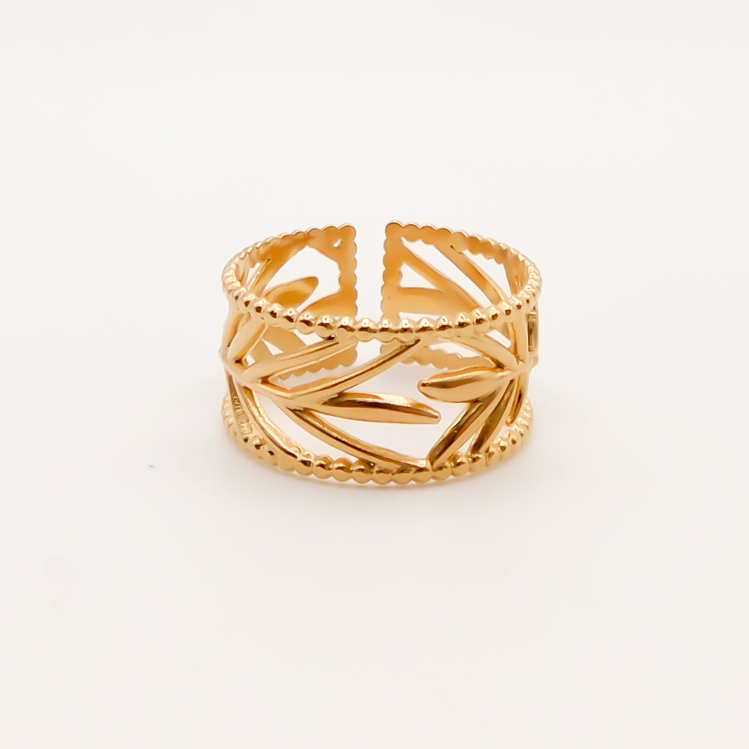 Flash Sale, Exclusive Palm Leaf Ring, Gold