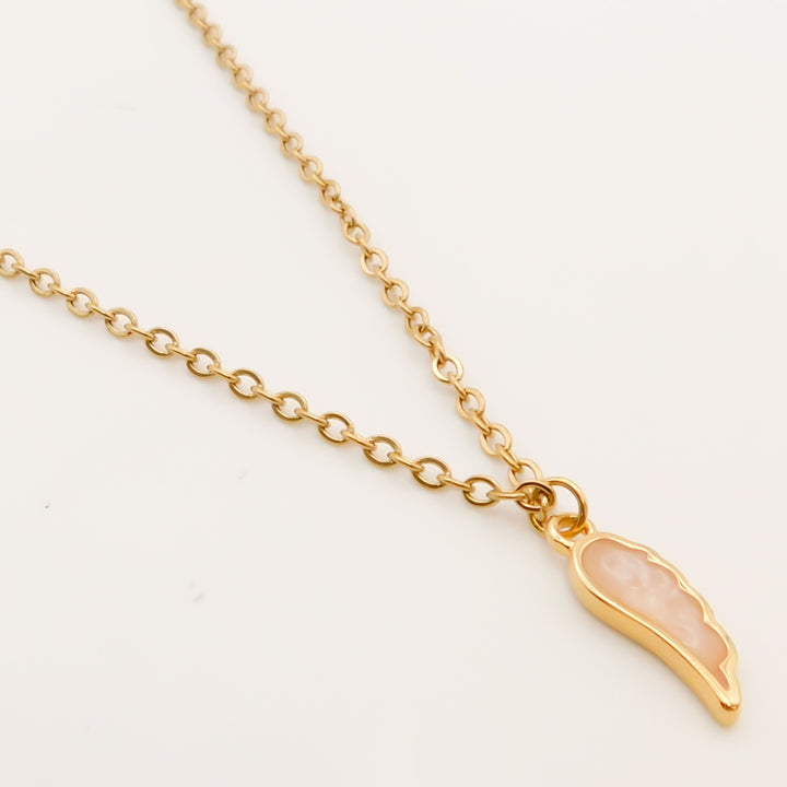 Marble Angel Wing Fine Chain Necklace, Gold