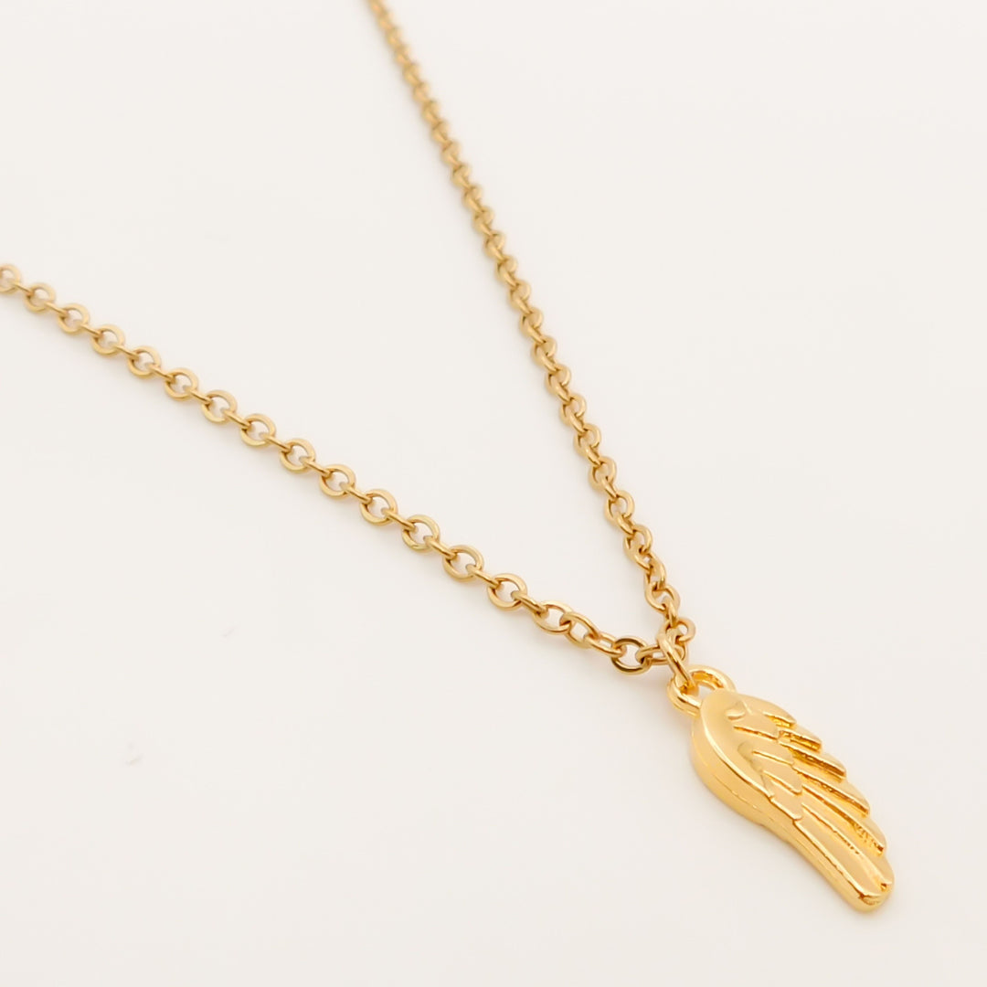 Angel Wing Fine Chain Necklace, Gold