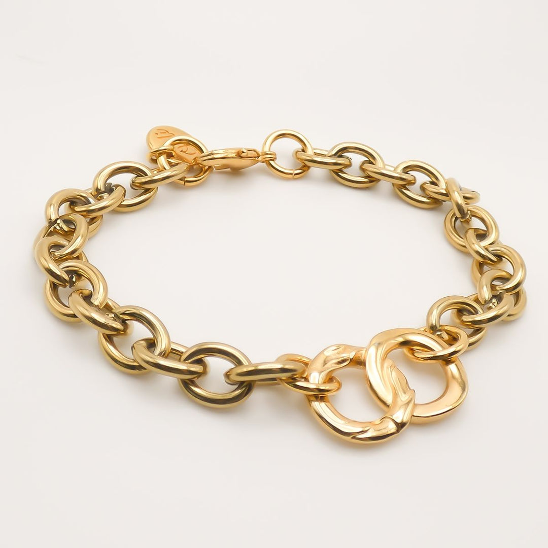 Infinity Chunky Bracelet, Gold