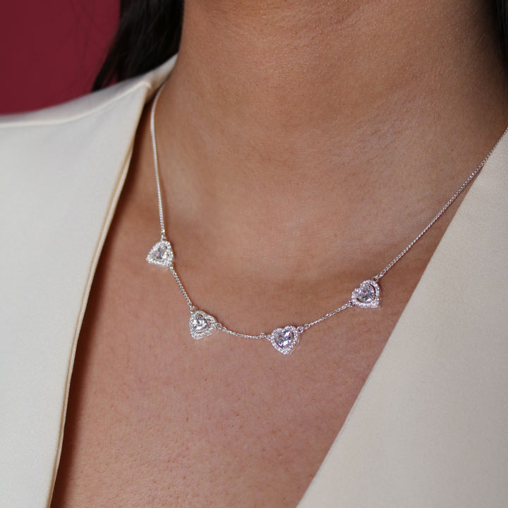 Flash Sale, Sterling Silver Kelly Heart Necklace