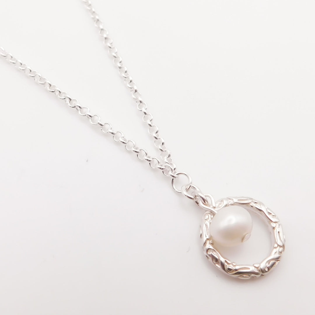 Sterling Silver Lottie Pearl Necklace