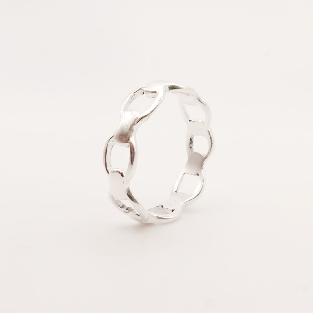 Sterling Silver Ring with Open Work