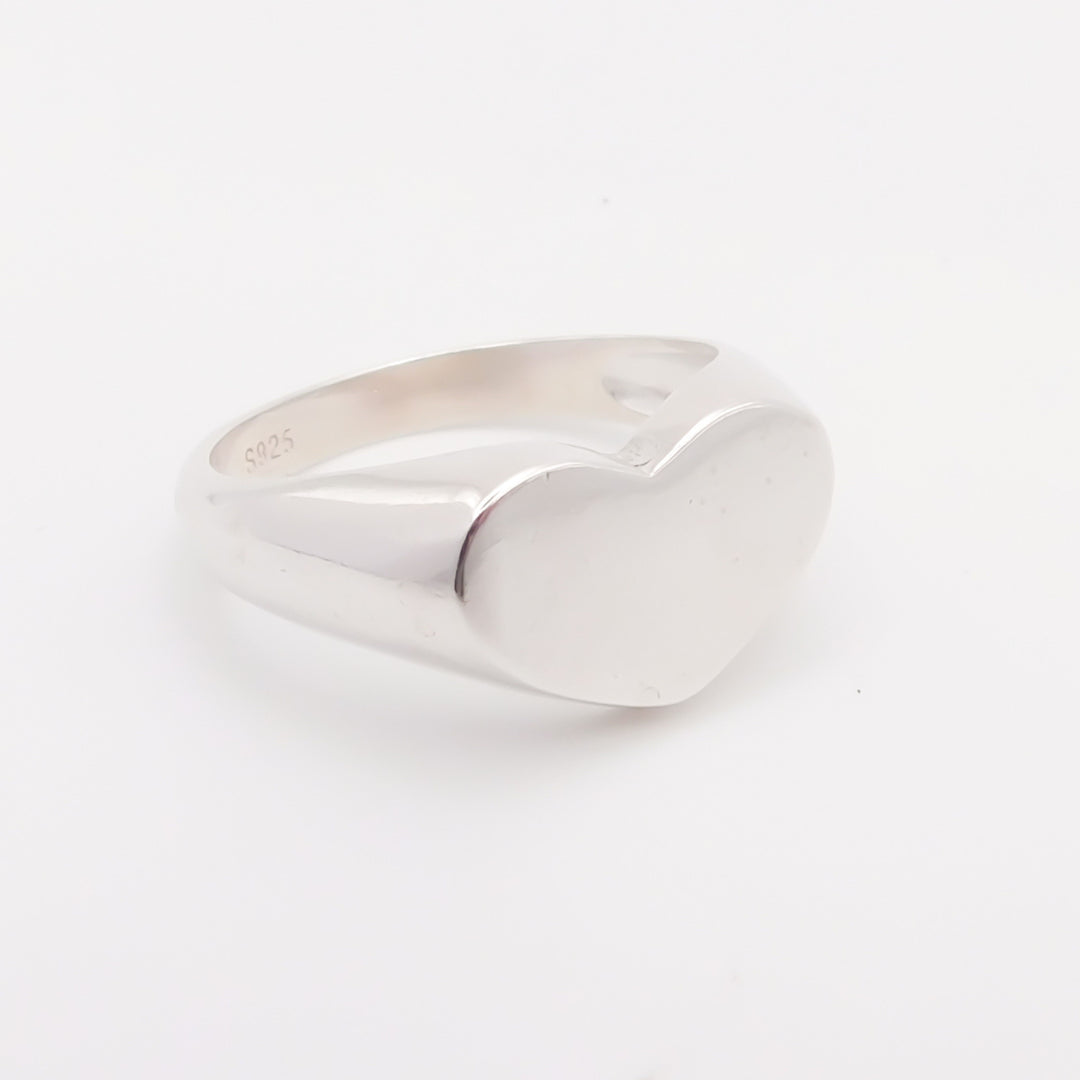 Outlet - Sterling Silver Solid Heart Ring