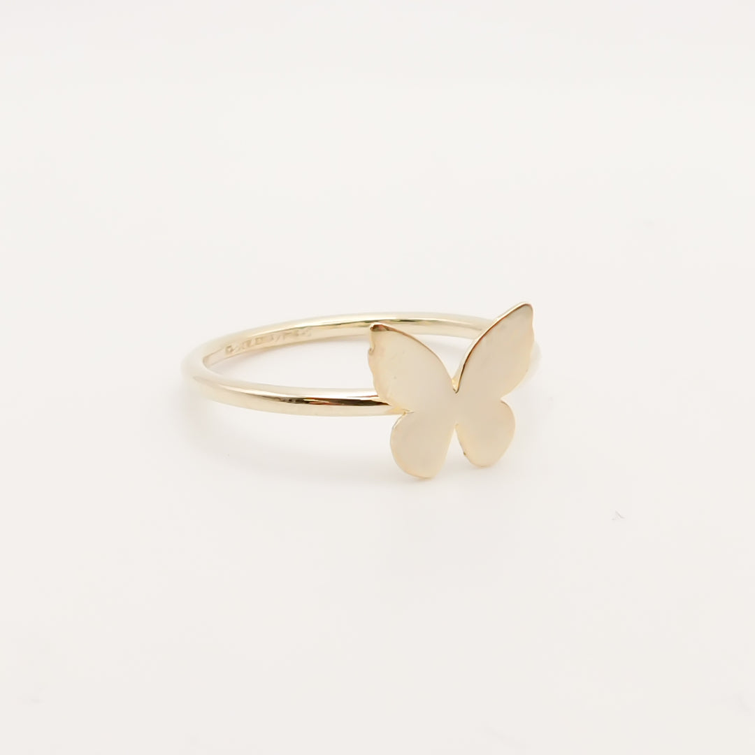 Flash Sale, Sterling Silver Caria Butterfly Ring, Gold