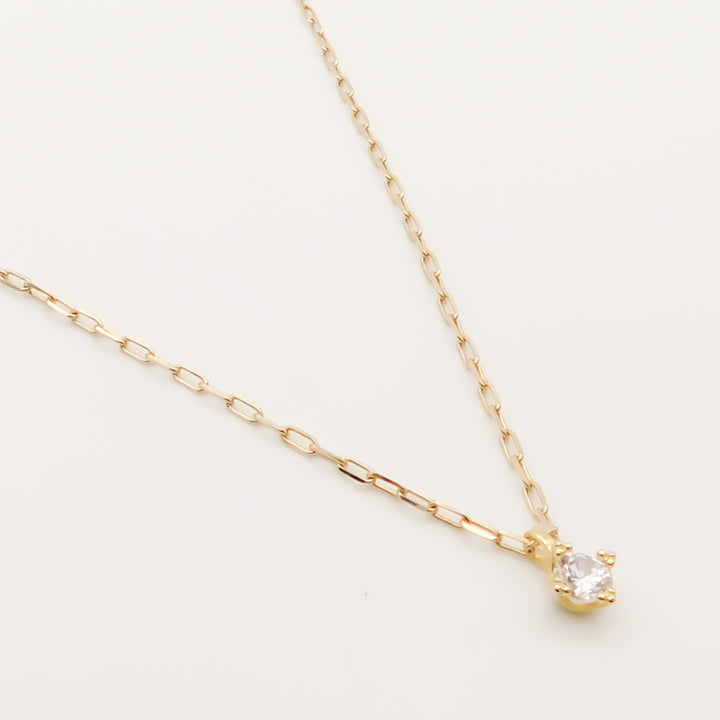 Flash Sale, Fine Chain Necklace with Crystal, Gold