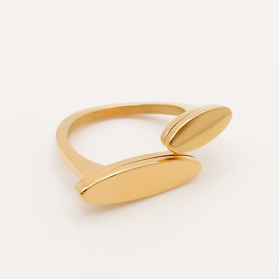 Flash Sale, Twin Oval Ring, Gold