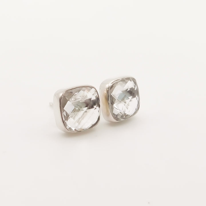 Flash Sale, Sterling Silver Semi Precious Stone Earring, Silver
