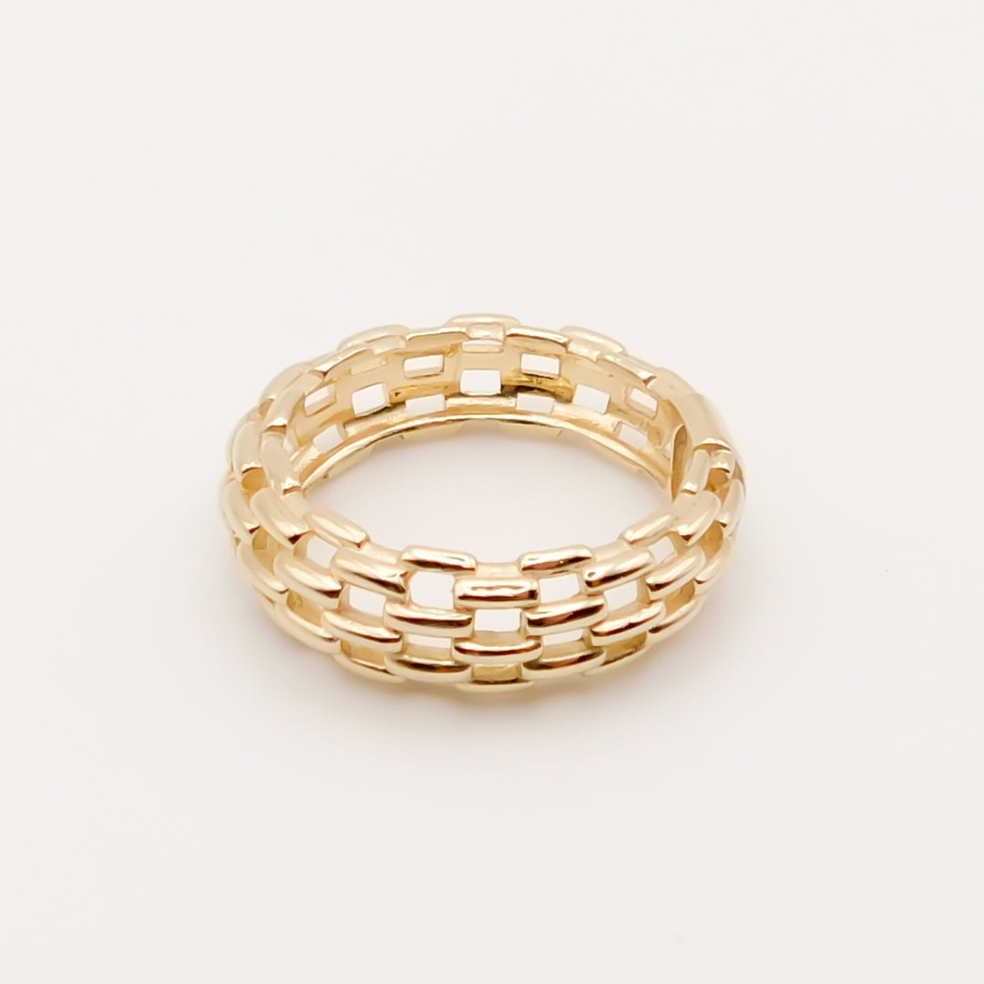 Flash Sale, Sterling Silver Gia Woven Ring, Gold