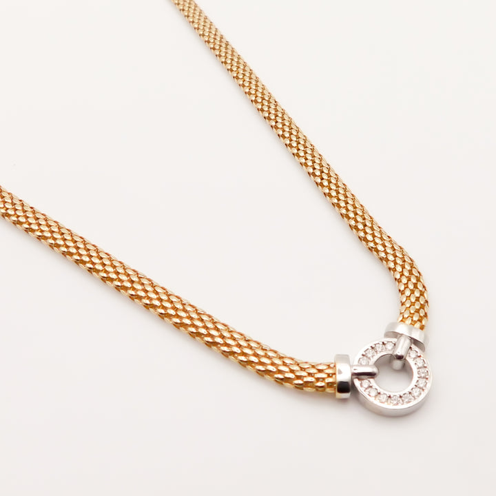 Flash Sale, Sterling Silver Gigi Crystal Connector Necklace, Gold