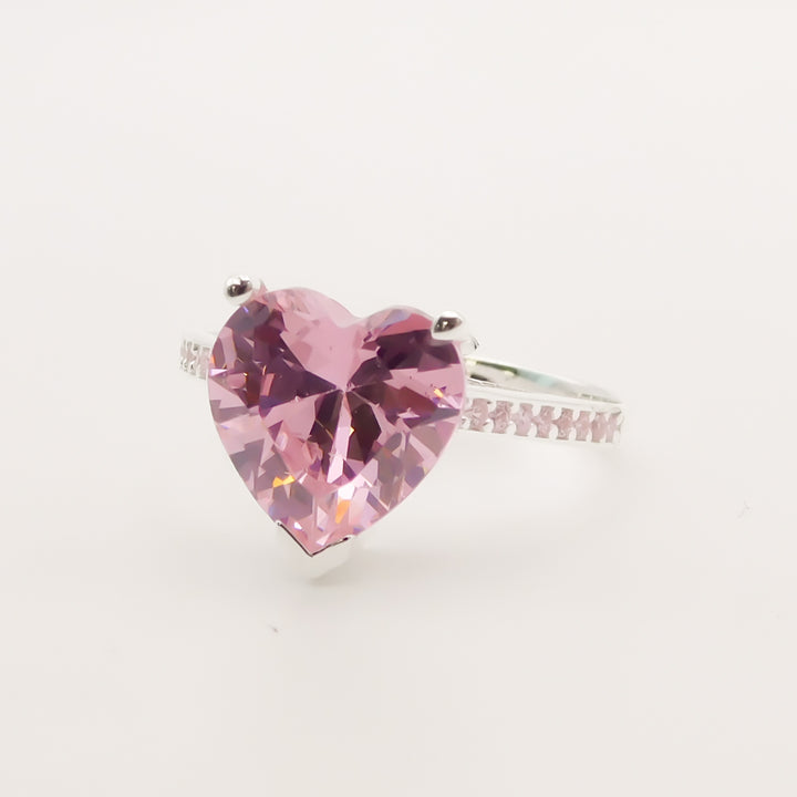 Flash Sale, Sterling Silver Rosie Crystal Heart Ring