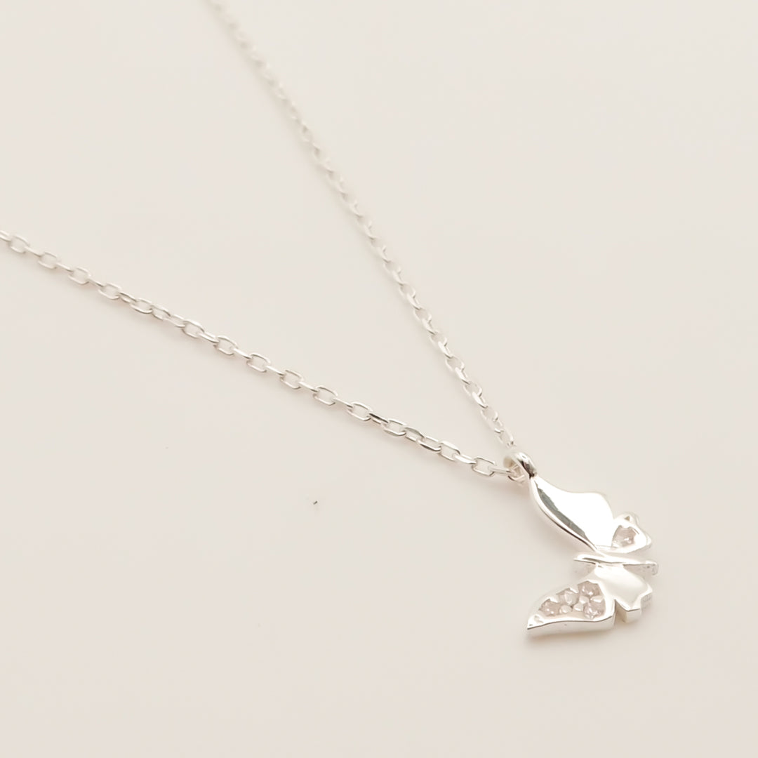 Flash Sale, Sterling Silver Nova Mini Butterfly Necklace