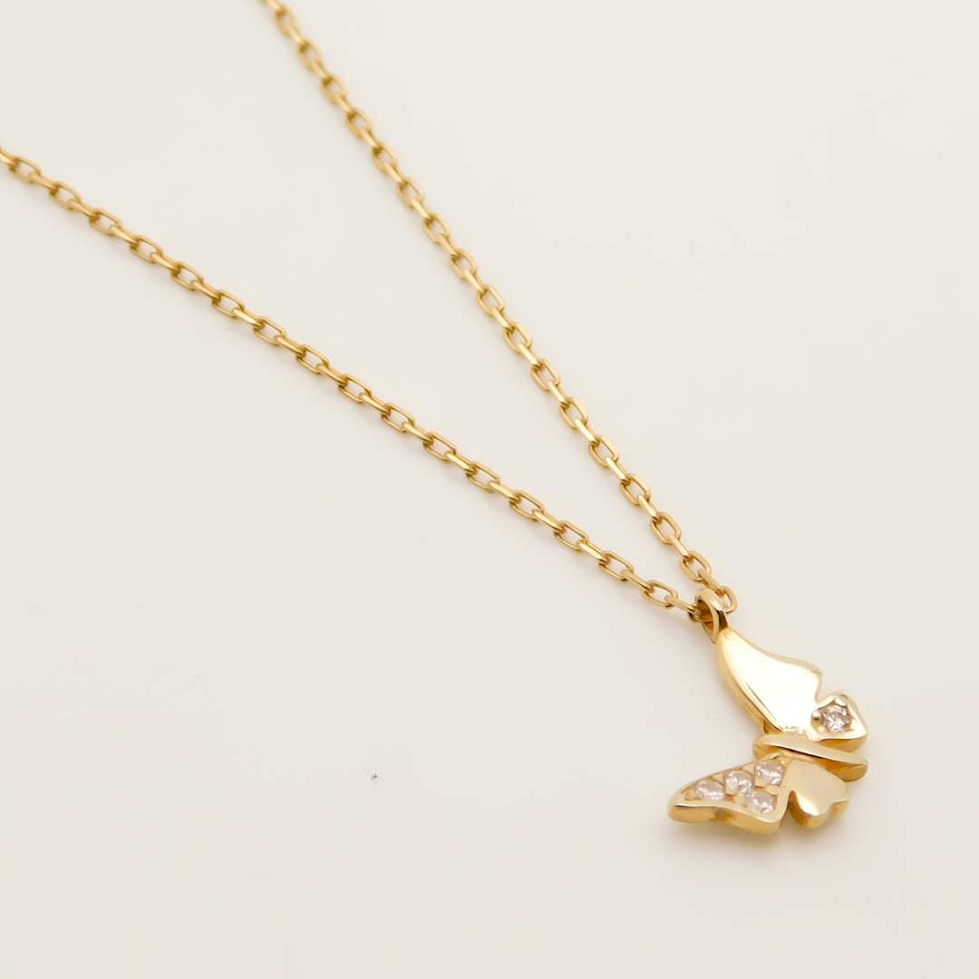 Flash Sale, Sterling Silver Nova Mini Butterfly Necklace, Gold
