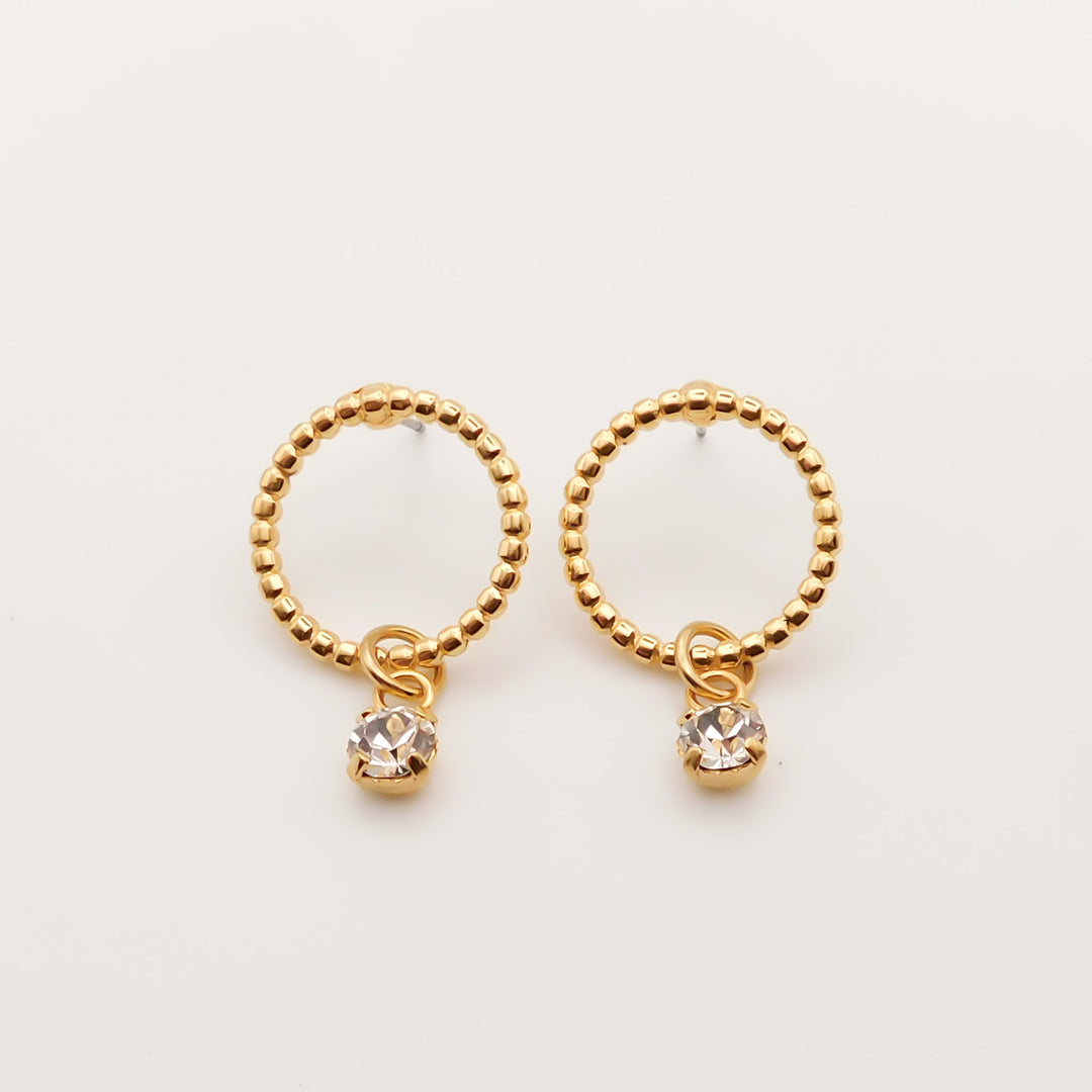 Outlet- Willow Personalised Stud Earrings, Gold