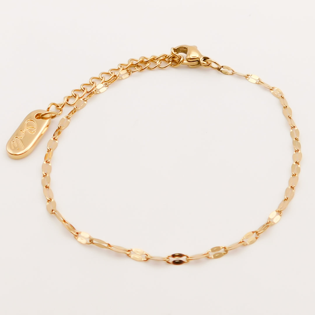 Vita Textured Link Bracelet, Gold