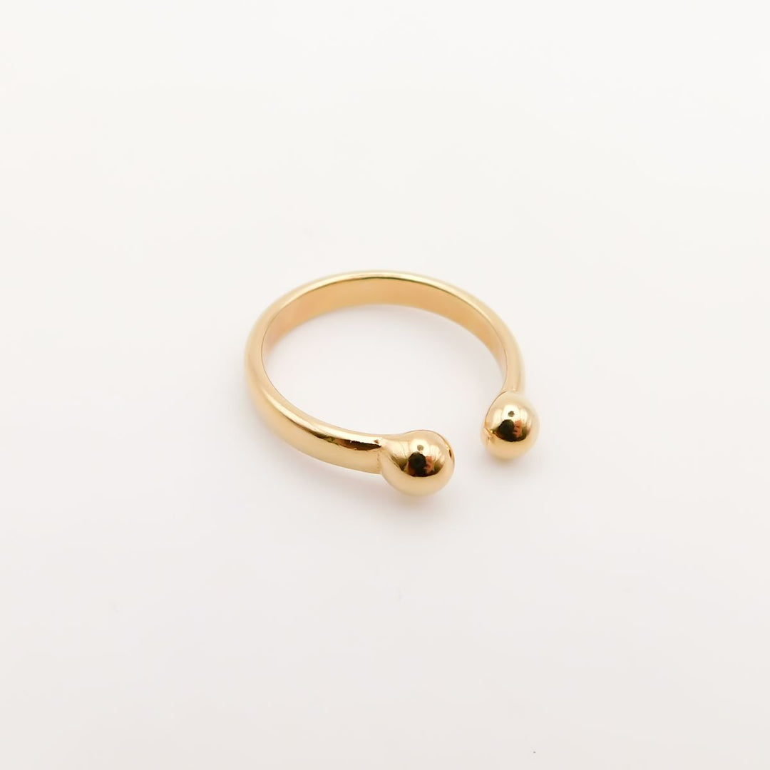 Outlet- Double Ball Ring, Gold