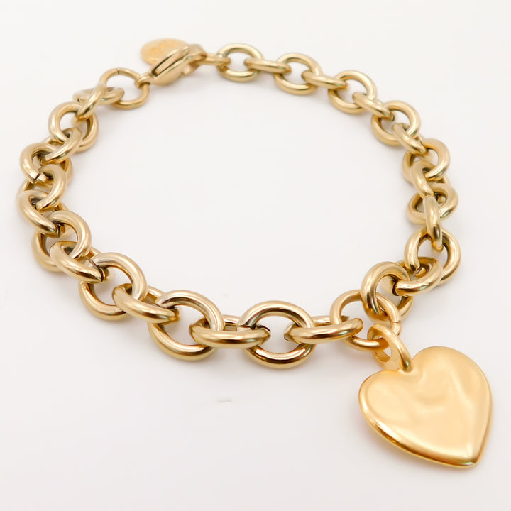 Amor, Hayley Heart Chunky Bracelet, Gold