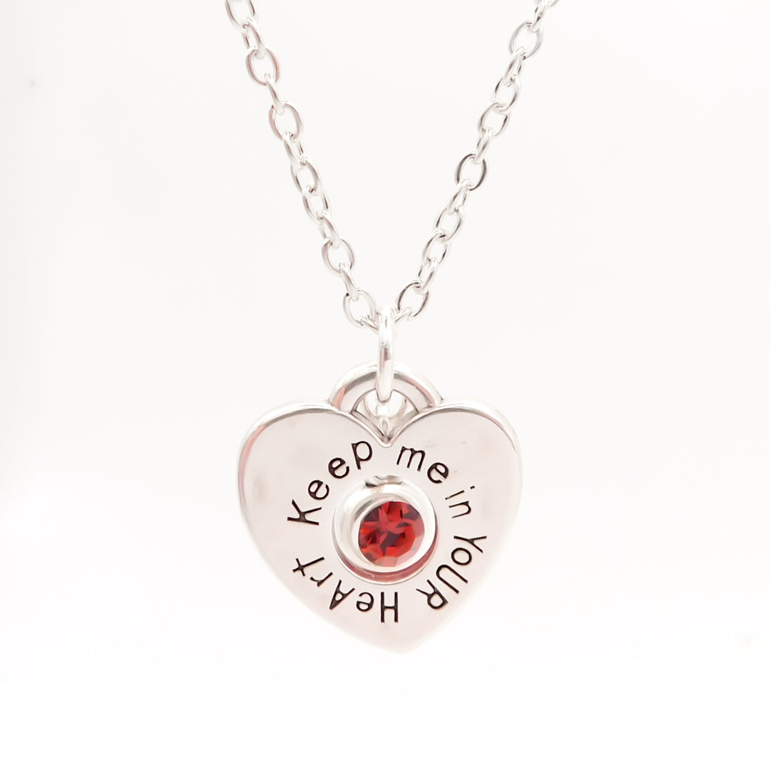 Amor, Personalised Amara Heart Fine Chain Necklace, Silver