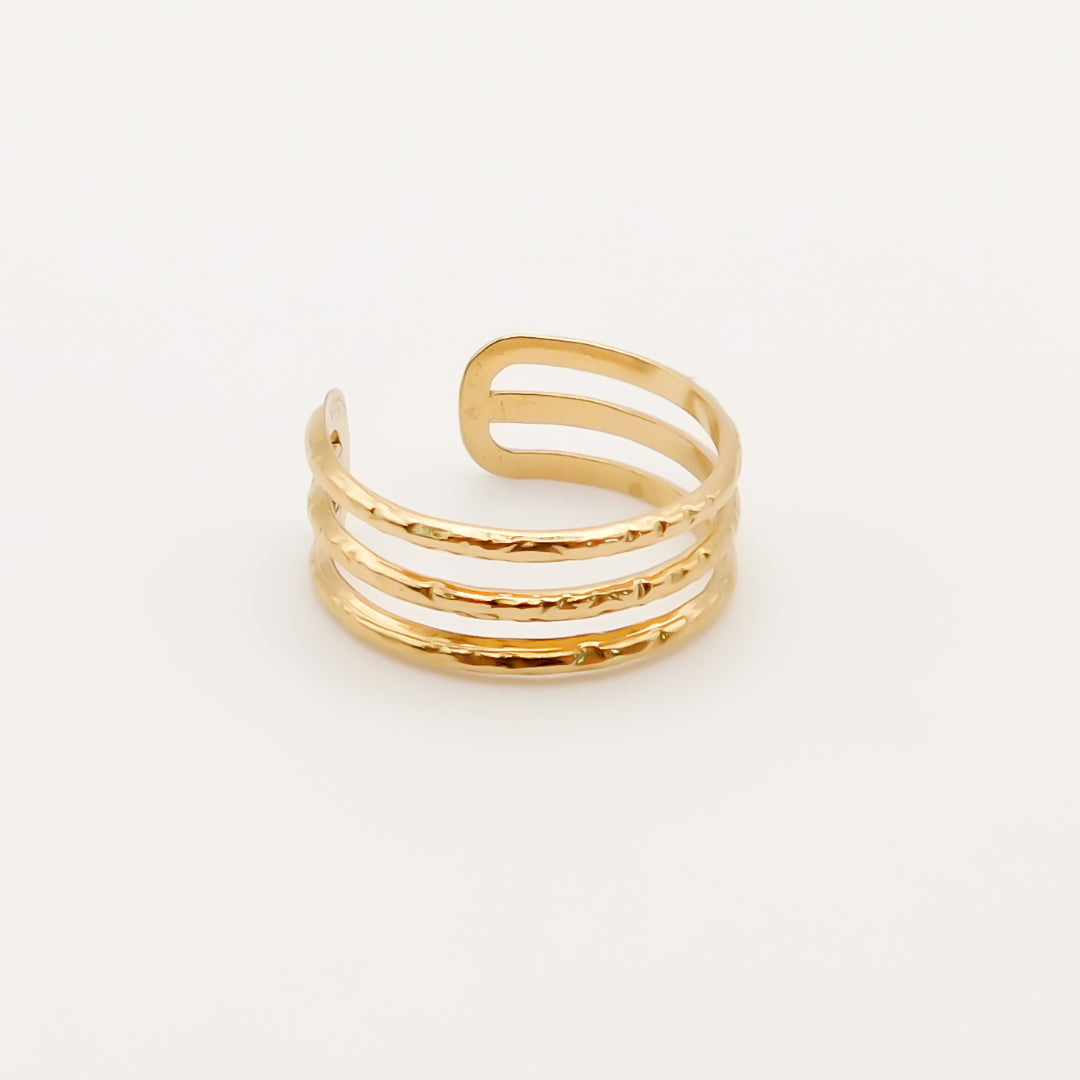 Triple Band Ring, Gold