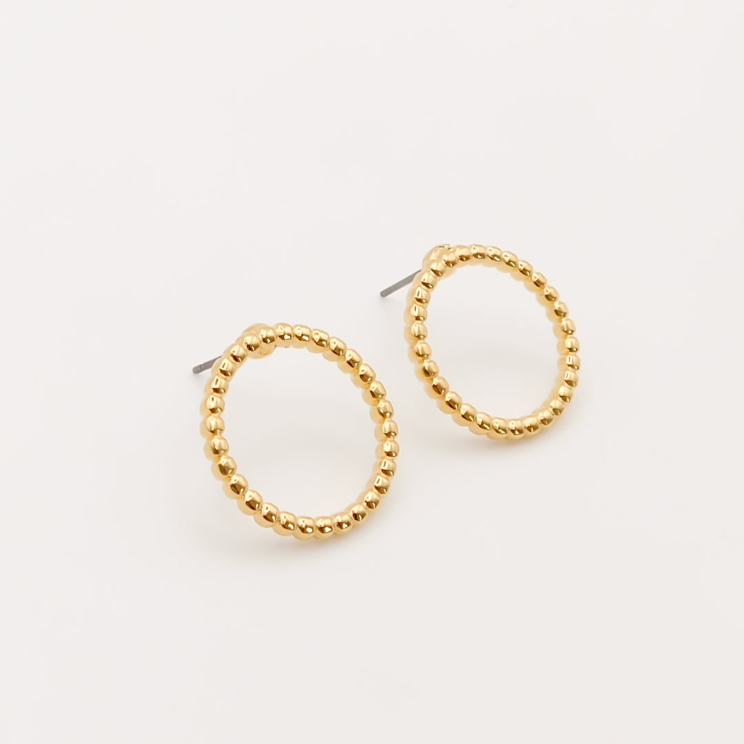 Willow Stud Earrings, Gold