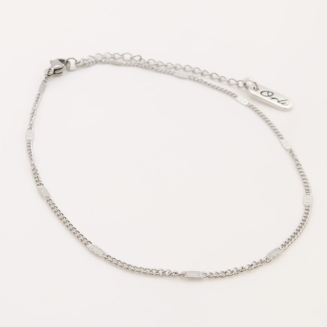 Outlet- Soho Link Chain Anklet, Silver