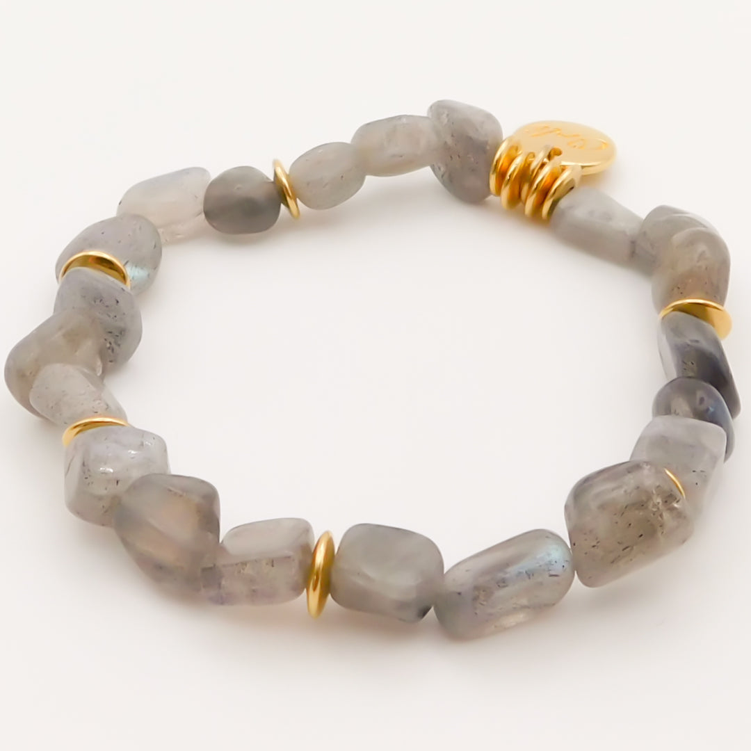 Flash Sale, Semi-Precious Labradorite Stone Bracelet