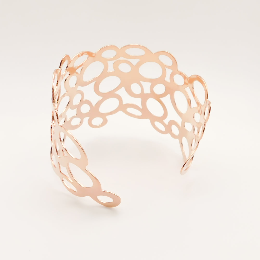 Outlet   - Bubble Expandable Cuff Bracelet, Rose Gold