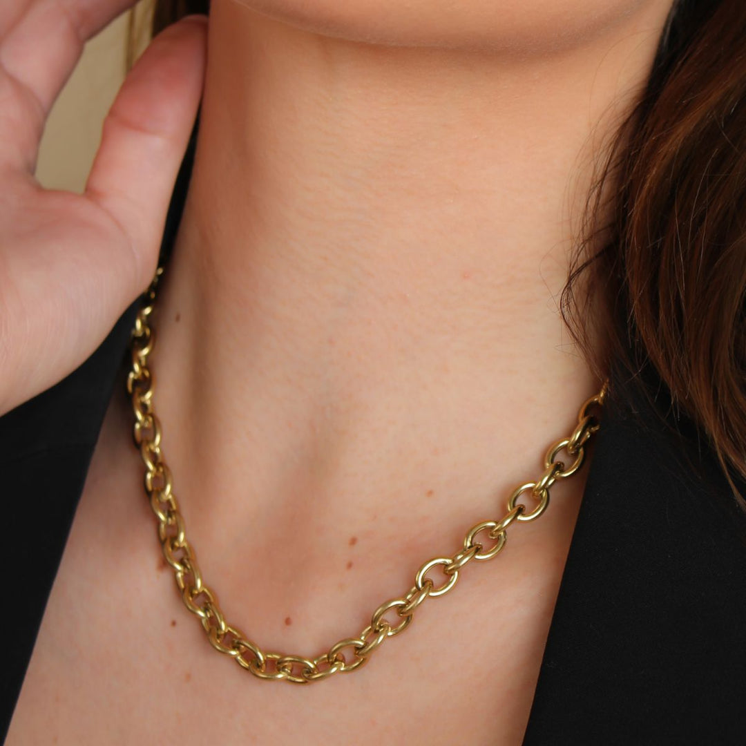 Flash Sale, Essential Chunky Chain Necklace, Gold