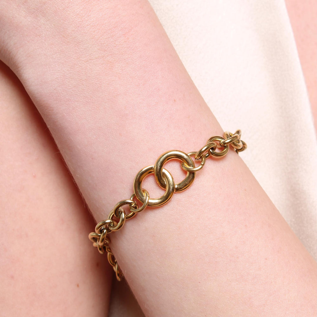 Infinity Chunky Bracelet, Gold