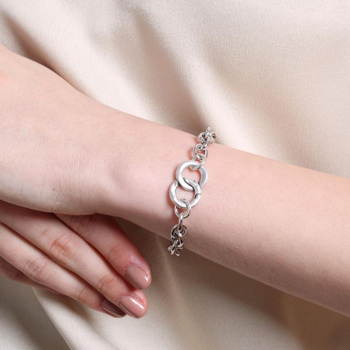 Infinity Chunky Bracelet, Silver
