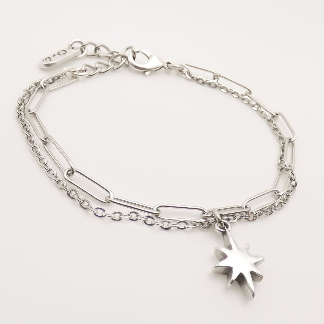 Double Chain Cosmic Starburst Bracelet