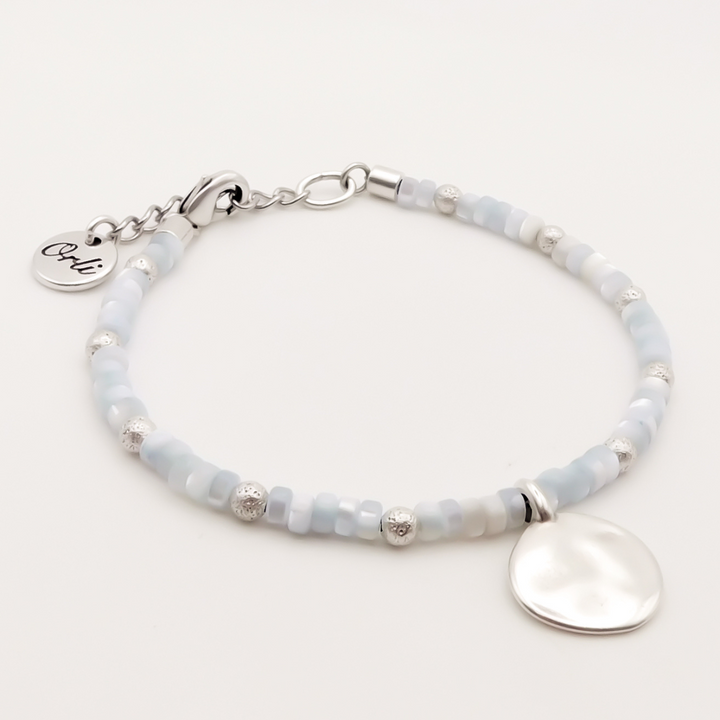 Island Treasures- Maui Disc Bracelet, Light Blue