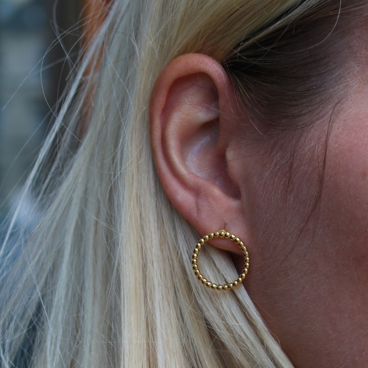 Willow Stud Earrings, Gold