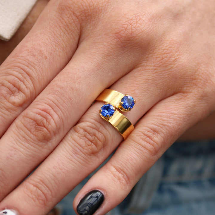 Azure - Crystal Ring, Gold