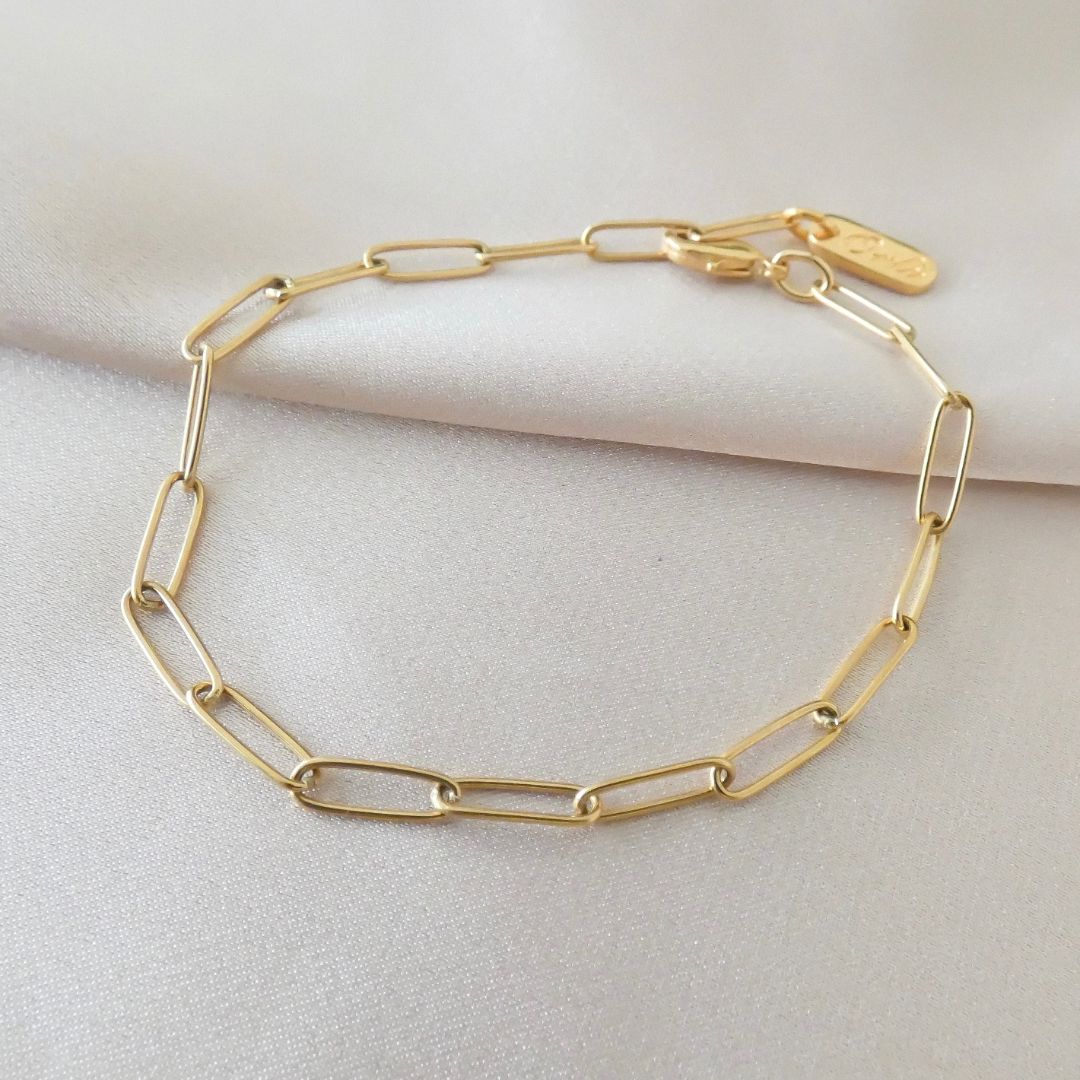 Essentials - Paperclip Chain Bracelet, Gold