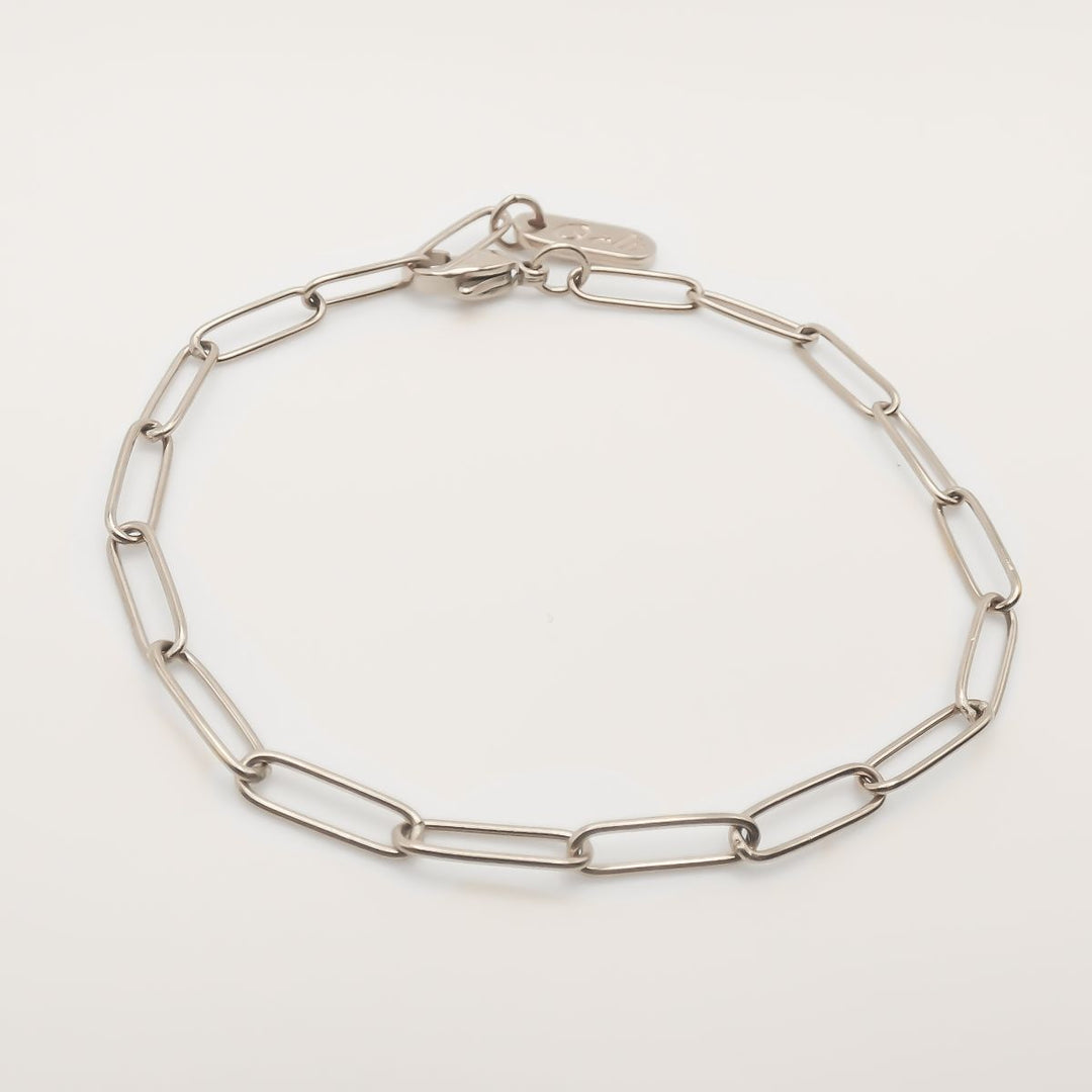 Essentials - Paperclip Chain Bracelet, Silver