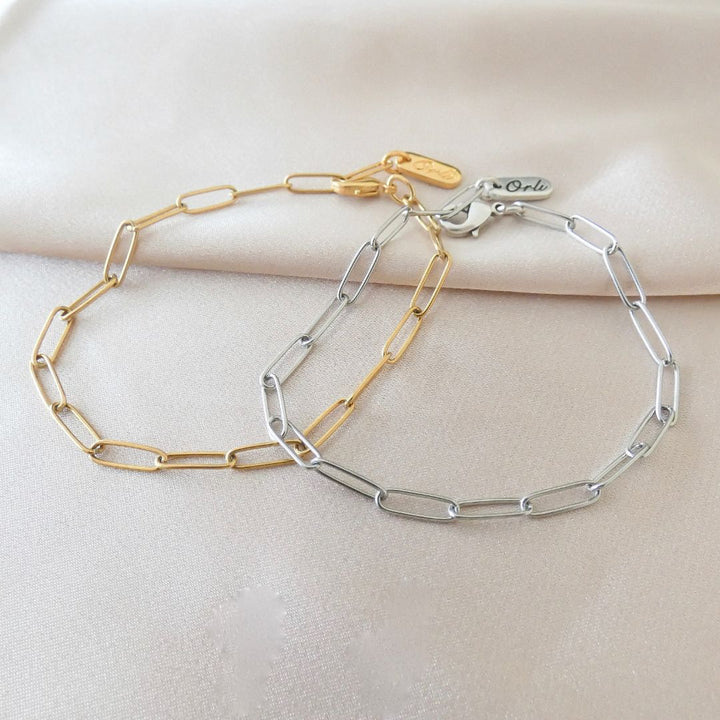 Essentials - Paperclip Chain Bracelet, Silver