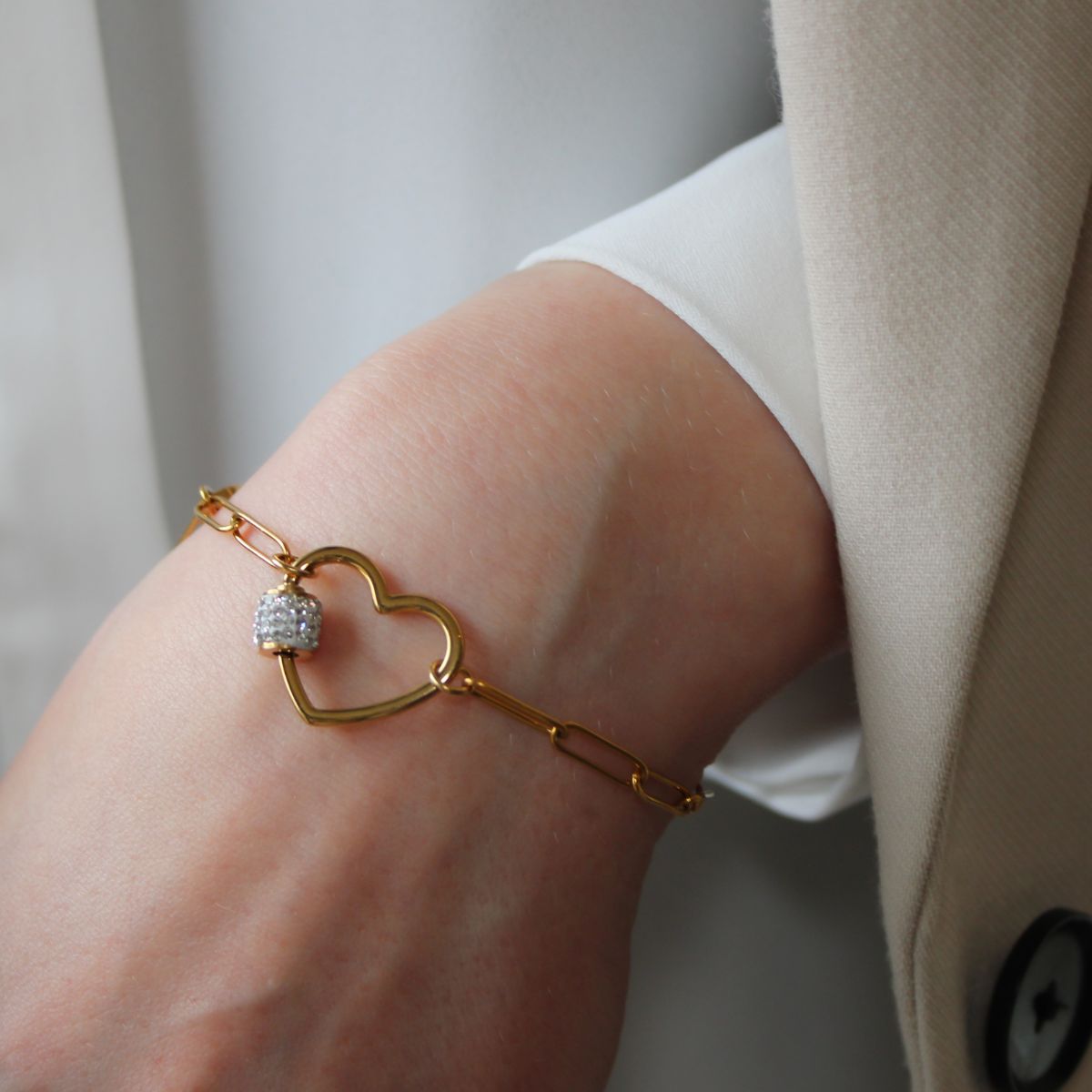 Tiffany & Co. Locks Heart Lock Bracelet in 18k Pink Gold/Sterling Silver |  myGemma | QA | Item #123435