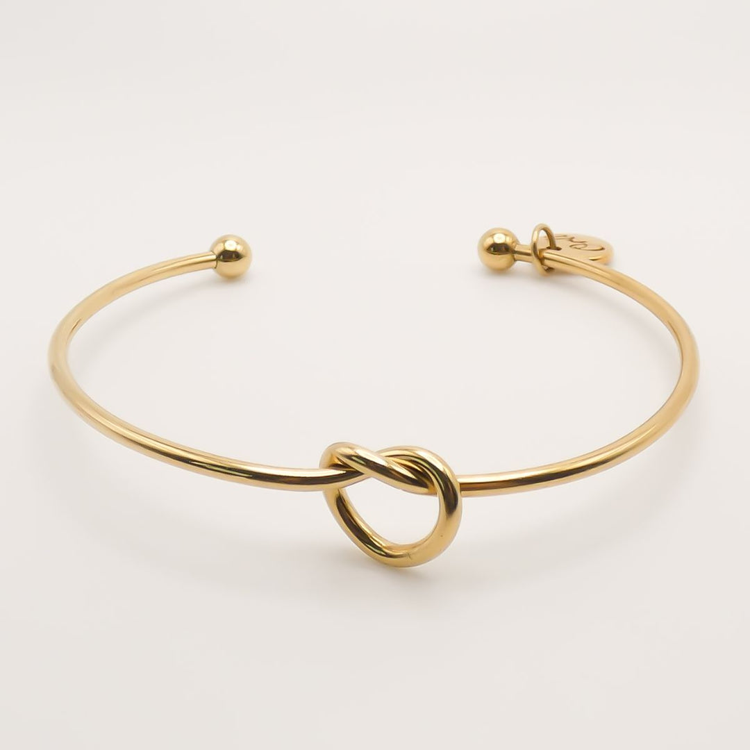Outlet- Knotted Bangle, Gold