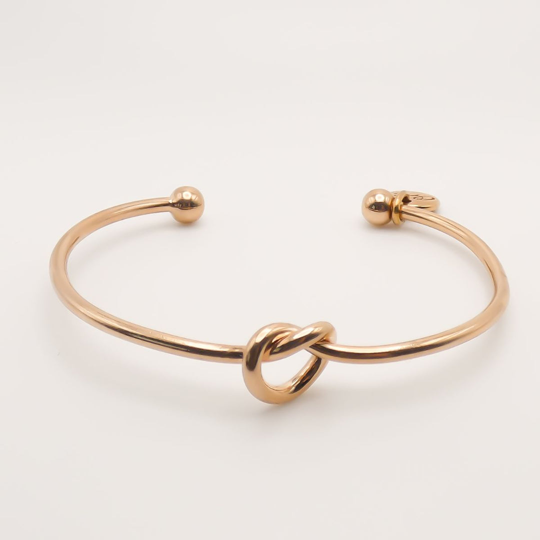 Outlet- Knotted Bangle, Rose Gold