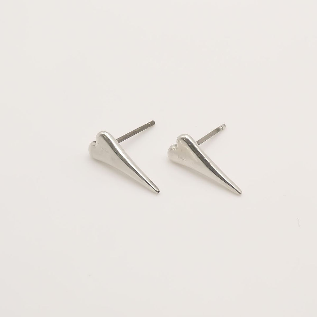 Mini Pointed Heart Stud Earrings