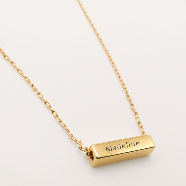 Engravables- Zara personalised fine necklace, Gold