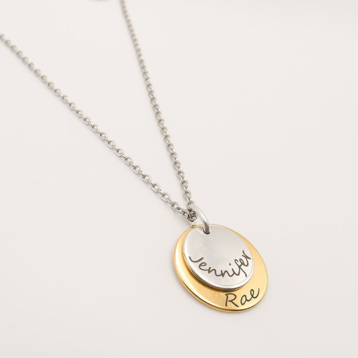 Engravables- Rosie Personalised Double Disc Necklace
