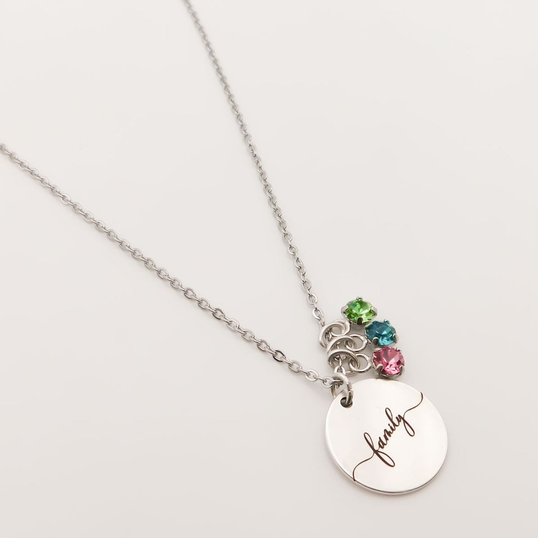 Personalised Family Birthstone Necklace
