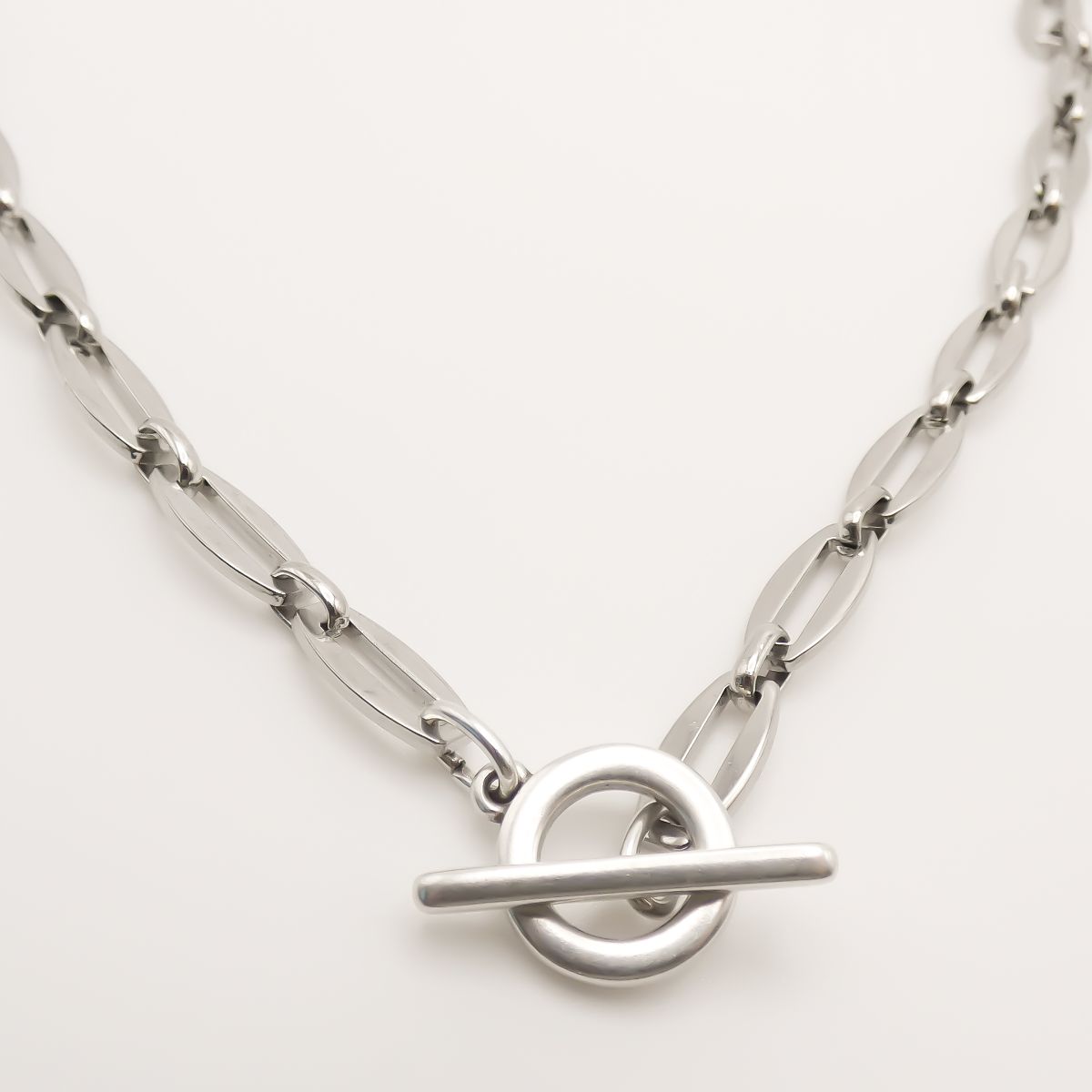 ROBERTS T Bar Necklace Sterling Silver Chain 2cm Albert Pendant (16) :  Amazon.co.uk: Fashion