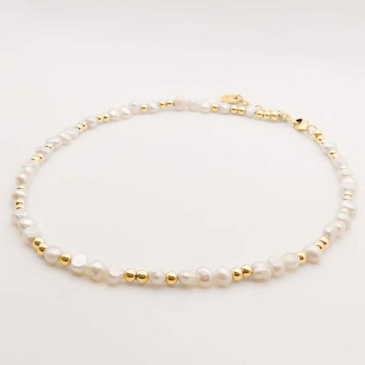Rae Pearl Necklace, Gold