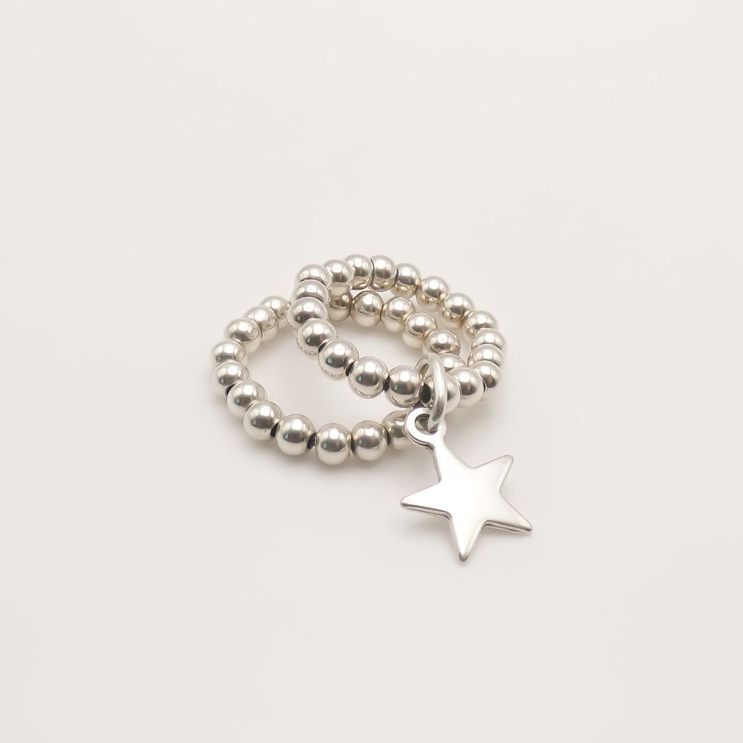 Set of 2- Star & Essential Beads Ring