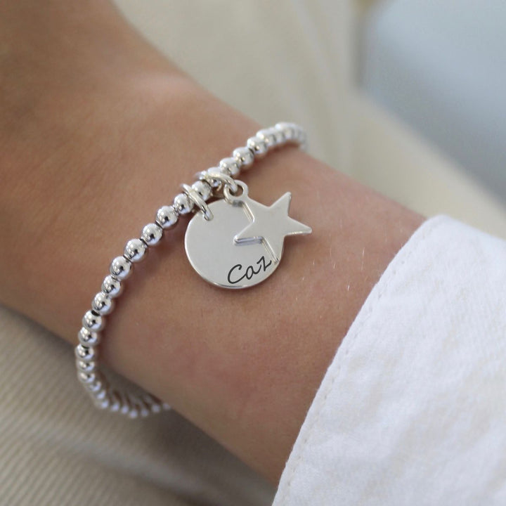 Engravables- Lily Star Personalised Beads Bracelet