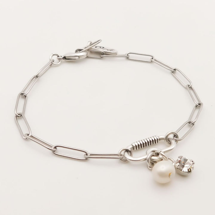 Freya Bracelet with Pearl and Crystal